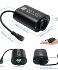 Mini 6W RGBW Fiber Optic Star Ceiling Kit with music activated twinkle lights, showing engine dimensions and components