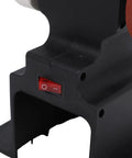 Close-up of the power switch on the Widened Thickened Base Mini Bench Grinder With Permanent Magnetic Copper Motor.
