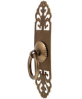 Vintage Brass Cabinet Pull Handle 3.5x13cm Antique Chinese Style Wardrobe and Drawer Hardware Bronze Finish side view