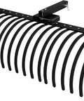 49 Inch Landscape Rake Attachment With 17 Spring Steel Tines for Lawn Tractors and ATV UTVs Debris Removal Dethatching Brush Clearing