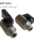 Rugged As Nails Carbon Steel Ball Valve Seals Tighter For Air Compressor And Water Pipes With Easy Twist Handle And Seriously Leak Proof Industrial Pipeline System, 1/4 BSP thread.