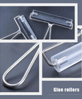 Heavy Duty Stainless Steel Paint Roller Set Two Piece Smooth Glide Action For Fast Canvas Coverage And Killer Oil Acrylic Finishes Game Changing Printmaking Essential with metal frame and transparent rollers.