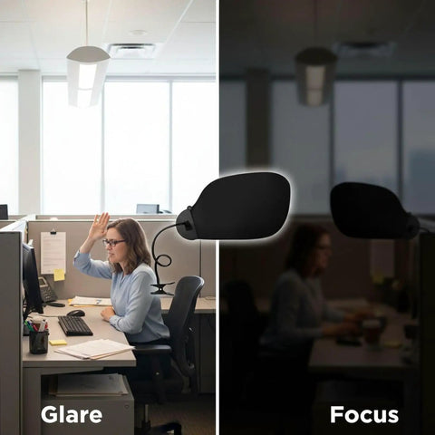 Privacy Desk Shade With Clip And Suction Cup To Block Light And Glare For Deep Focus 22.8 By 14.2 Inches in office use
