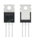 IRLB8721N N Channel MOSFET Power Transistor Pack Of 10, 30V 62A High Current, Fast Switching, 65W Dissipation, TO220 Package, Rugged And Beefy, Ideal For DIY Power Projects, Motor Controllers And High Drain Gear, TO-220 3-pin