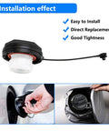 Buick Gas Cap Replacement 95995094 direct replacement for factory part 95995094 with easy click lock, shown in installation effect.