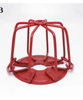 Rock Solid Fire Sprinkler Head Guard With Heavy Gauge Stainless Steel Protective Cage in sleek red finish.