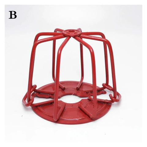 Rock Solid Fire Sprinkler Head Guard With Heavy Gauge Stainless Steel Protective Cage in sleek red finish.