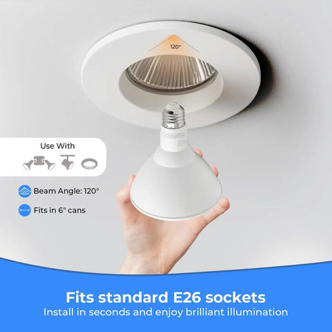 Built Like A Tank Par38 LED Flood Light Bulb 5000K Daylight White 100W Equivalent Dimmable Waterproof Outdoor Yard Porch Garage Security E26 Base 15000 Hour Lifespan 2 Pack