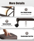 Top Shelf Foldable Two Tier Foot Bath Trolley With Smooth Swivel Casters And Integrated Manicure Station design features including arcs shape, raised bottom, and comfortable foot pad.