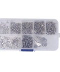 360-Piece M2.5 Hex Screw Bolt Nut Washer Set, Corrosion Resistant Stainless Steel Fasteners Kit With Organized Storage Box