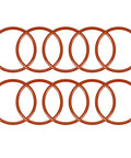 Red Silicone O Ring Replacement Set 35mm Outer Diameter 30.2mm Inner Diameter 2.4mm Cross Section VMQ Seal Gasket 50 Durometer For Travel Mugs And Bottles 10 Pack