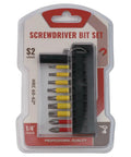 10 Piece Impact Driver Bit Set 50mm PH2 Screwdriver Bits T30 T40 Torx High Hardness HRC62 Metal Construction Kit Tools For Heavy Duty Jobs, packaged