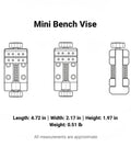 Mini Bench Vise dimensions 4.72x2.17x1.97 in, Compact Aluminum Alloy Bench Vise Clamp For Precision Crafts Small Parts And DIY Projects Securely Holds Workpieces