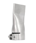 Stainless Steel 40mm Flat Wide Mouth Welding Nozzle That Is Totally Durable And Leak Proof For Hot Air Plastic Sheet PVC PP Joining Jobs, side view showing nozzle tip.