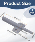 Magnetic Push Latches Set For Cabinets And Drawers showing size dimensions, gray finish, 83mm length, 7.5mm pin, 4 pieces included.