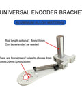 Measuring Wheel, Fixed Installation Bracket made of aluminum alloy, featuring adjustable rod length and multiple hole sizes.