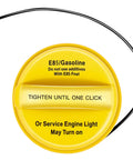 Yellow E85 Gas Cap Replacement For 2012 2013 2014 Trucks And SUVs GT347 20962524 with tightening instructions and tether