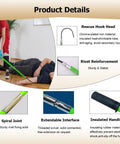 Heavy Duty Extendable High Voltage Insulated Rescue Hook With Telescoping Pole For Electric Failures Anti Electrocution Hotstick Tool