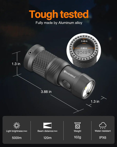 Mag Tube Cap Flashlight 500 Lumen End Mount For Remington 870 Shotgun Real 500 Lumen Tactical Light With 120 Meter Reach.