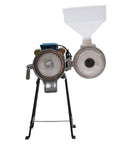 Front view of Heavy Duty 2200W 110V Wet Grain Mill Grinder With Funnel For Soy Milk, Corn, Rice And Beans, stainless steel body
