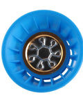 Top view of Seven Hole Elbow Atomizing Nozzle for High Pressure Garden Sprayers with fine mist and wide coverage, blue and metal material