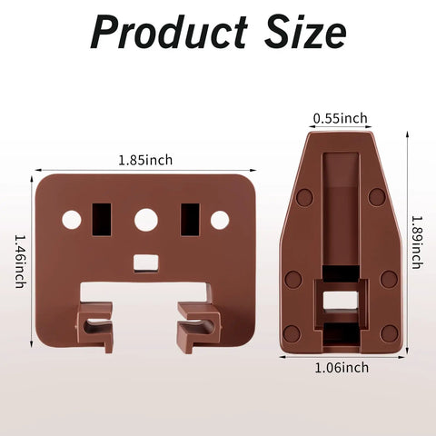Twenty Pack Of Sturdy Plastic Drawer Slide Tracks And Center Mount Glides Replacement Kit With No Fuss Install Hardware for dimensions of brown glides.