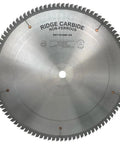 Shop Ready 12 Inch Carbide Saw Blade Designed To Blast Through Aluminum And Copper Cleanly Uses 100 Triple Chip Grind Teeth on display.