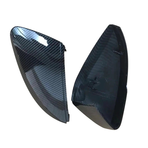 High Quality Side Mirror Cover Cap Fit For Skoda Superb Sedan 2015 2016 2017 2018 Covers Up Curb Rash And Scratch Marks Easily With Textured Finish That Blends In Restores Your Vehicles Street Vibe Tool Free Snap On Install. carbon fiber side mirror cover cap set, textured black, for Skoda Superb 2015-2018