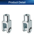 Two Pack Air Cylinder Rod Clevis End Y Connector 97 Millimeter Length M20x1.5 Female Thread Heavy Duty Iron Construction For Pneumatic Systems Easy To Install, shown front view