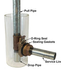 No Lead Brass 1 Inch Pitless Adapter For Submersible Well Pump, Two Piece Setup Permanently Mounts To Casing For Easy Service