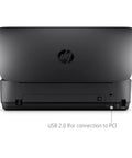 Rear view of OfficeJet 250 Wireless Mobile Printer Scanner Copier With Battery Included All In One On The Go Portable Printer