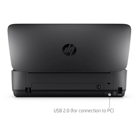 Rear view of OfficeJet 250 Wireless Mobile Printer Scanner Copier With Battery Included All In One On The Go Portable Printer