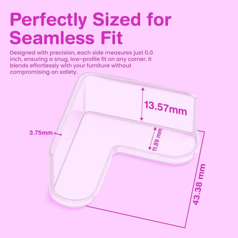 Tough As Nails L Shaped Table Corner Protectors For No Worries Baby Proofing And Toddler Safety 15 Pack Clear Gel Bumpers precise measuring guide