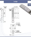 Diagram of Magnetic Door Catch With 304 Stainless Steel Lock For Cabinets And Furniture, showing dimensions and design details.