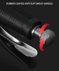 Close-up of a Heavy Duty 6 Inch C Clamp Face Clamp With Swivel Pads Locking Pliers, showing rubber-coated anti-slip sweat handle.