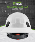 Full Brim Vented Construction Hard Hat OSHA Approved For Men Women Lightweight HDPE Safety Helmet front view