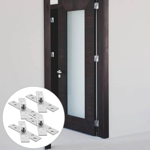 Four Piece 360 Degree Rotating Cabinet Hinge Set For Hidden Doors And Secret Rooms, Central Pivot Hinge, Stainless Steel Core