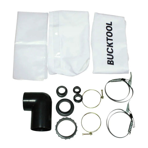 Auto Start Dust Collector Featuring 1.2 HP Motor And 750 CFM Airflow Ships With 5 Ft Flexible Hose and accessory kit parts.