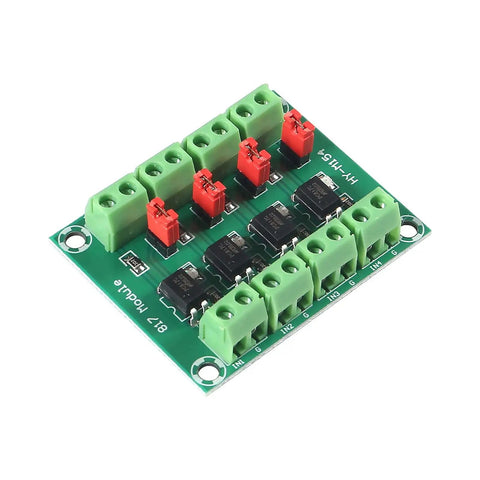 4 Channel Optocoupler PC817 Isolation Board With 3.3V And 5V Drive To 3.6-30V Output Voltage Converter Module Photoelectric Isolation High Noise Rejection