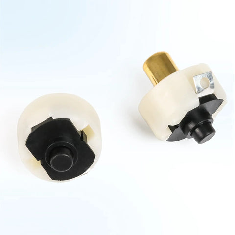 Two Pack 20mm Flashlight Tailcap Switch Replacement Push Button On Off White Round Torch Switch For LED Flashlight Models Compatible And Easy Install Durable Reliable Power Switch For High Brightness Torches, black button view