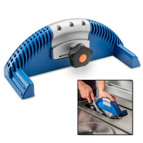 Blade-Lock Table Saw Blade Change Tool For 10 Inch Saws, fast one-tool blade change with secure clamp system in use