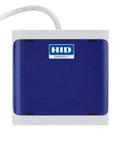 Plug-and-Play Contactless USB Card Reader for PC Logon and Network Access, 13.56MHz, USB Type A, dark blue, front view