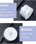 Top view showing Hydrogen Rich Water Generator Bottle With Glass Cup Body SPE PEM Dual Chamber Ionizer H2 Inhalation Device High Concentration.