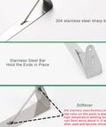Double Edged Sickle With 304 Stainless Steel Sharp Blade For Garden Weed Cutter Tool close-up of blade details