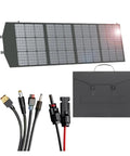 Foldable 2000W Solar Panel System for 12V Off-Grid Power, lightweight alloy frame, cables, and carry case for camping and RV