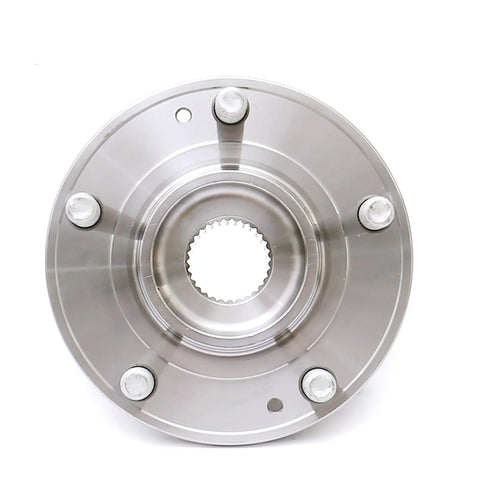 Front view of Front Wheel Hub Bearing Assembly Set Of 2 OE Replacement Fits Hyundai Sonata 2015 To 2019, Hyundai Tucson 2018 To 2020, 5 Lug