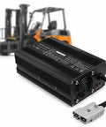 Reliable 36V Forklift Battery Charger 20A fast trickle charge in metal case with Anderson plug for industrial use.