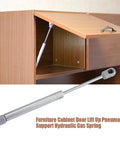 2 Pack Gas Stay Hinges For Cabinet Doors Soft Close Zinc Alloy Cupboard Hinges For Kitchen Furniture Easy Open And Smooth Close Performance 150N 15kg Heavy Duty installed on wooden cabinet door