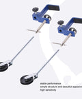 Laboratory Bench Clamp With Pulley Adjustable Metal Mounting Clamp For Physics Lab Setup Multipurpose Table Mount Clamp For Classroom Experiments And Science Demos, blue metal clamp with pulley and rods
