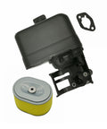 Air Filter Assembly With Housing Cover For Honda GX160 GX200 GX120 Engines Fits Coleman Ct200u Ex Bt200x Ct200u Mini Bike And Baja Mb165 Mb200 196cc Replacement Part, showing full kit with gasket and filter element.
